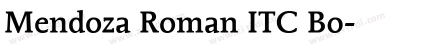 Mendoza Roman ITC Bo字体转换